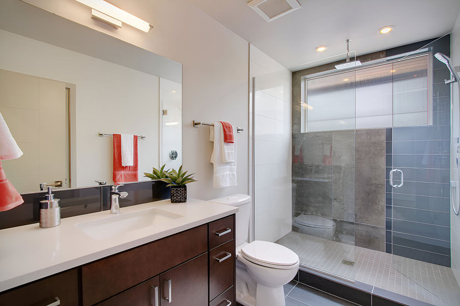 residential mirror in bathroom
